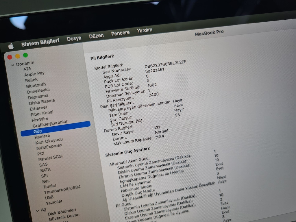 MACBOOK PRO M2 + TOUCHBAR-PİL SAĞLIĞI %84 +16 GB RAM +500 GB SSD - 10