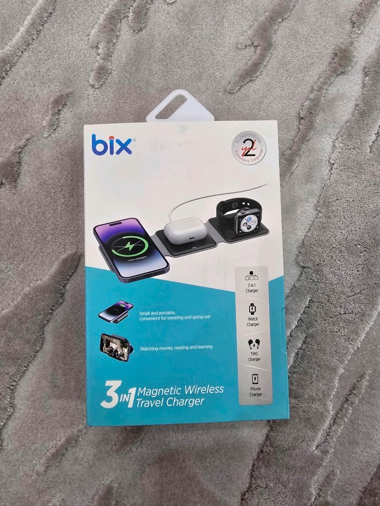 Bix 3’ü 1 Arada Kablosuz Şarj Cihazı - 5
