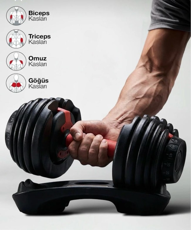 Proforce DB-ZEN 24 KG Ayarlanabilir Dambıl Seti + Stand - 6