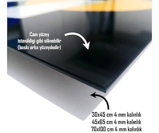 Kırmızı Çiçekli Ağaç Manzarası – Dekoratif Temperli Cam Tablo - 5