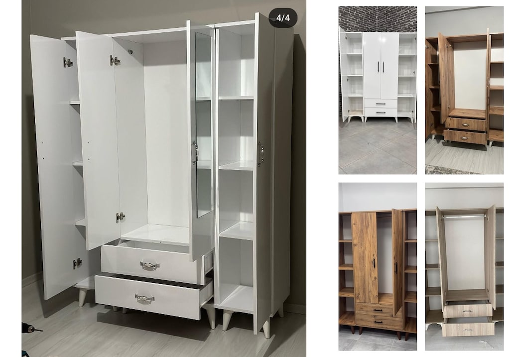 4 kapaklı elbise dolabı xlumofhnbu - 5