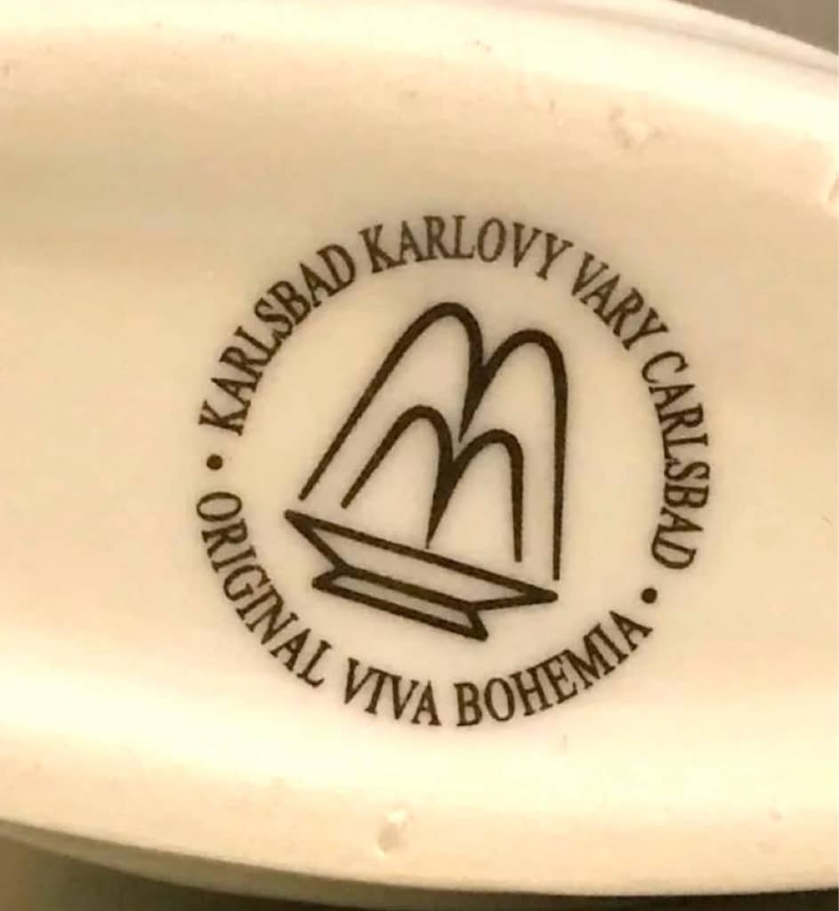 Çekoslavak Karlovy Vary Porselen Şifalı Su Bardağı & Sodalık - 3