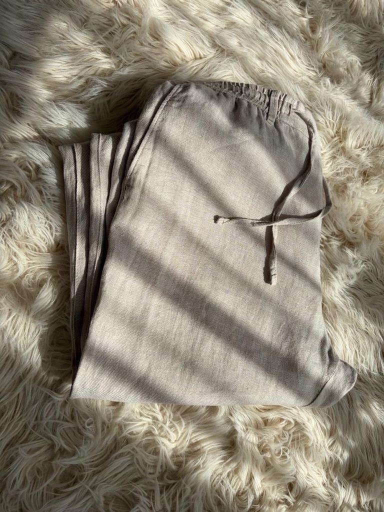 Lufian Keten Pantolon (Bej Rengi)