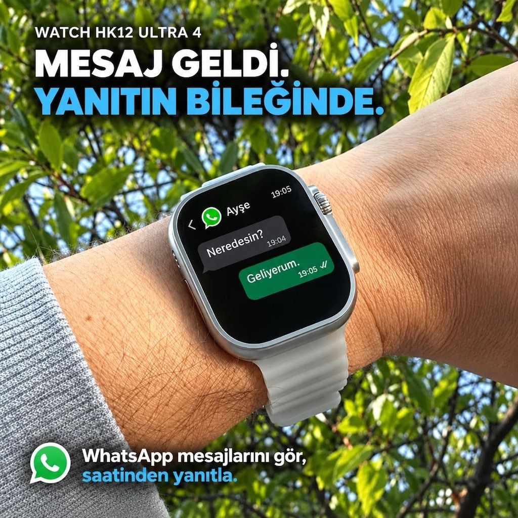 Hk 12 Ultra4 49MM Whatsap Mesajlaşma,7-10 Gün şarj - 7