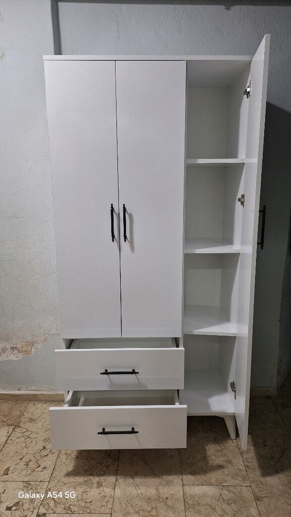3 KAPAKLI ELBİSE DOLABI GARDIROP - 3