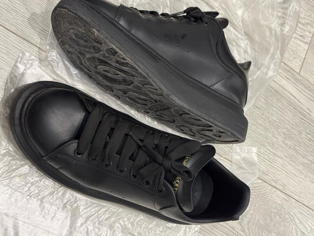 Siyah Deri Günlük Sneaker - 4