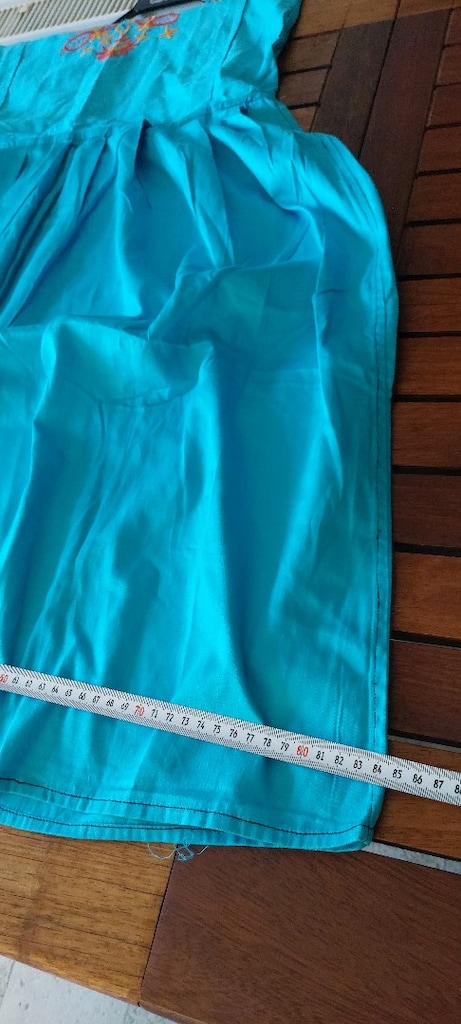 ELBISE SİFİR SANDİKTAN TURKUAZ MAVİ POPLIN TERZI ISI 38 BEDEN UYGUN - 9