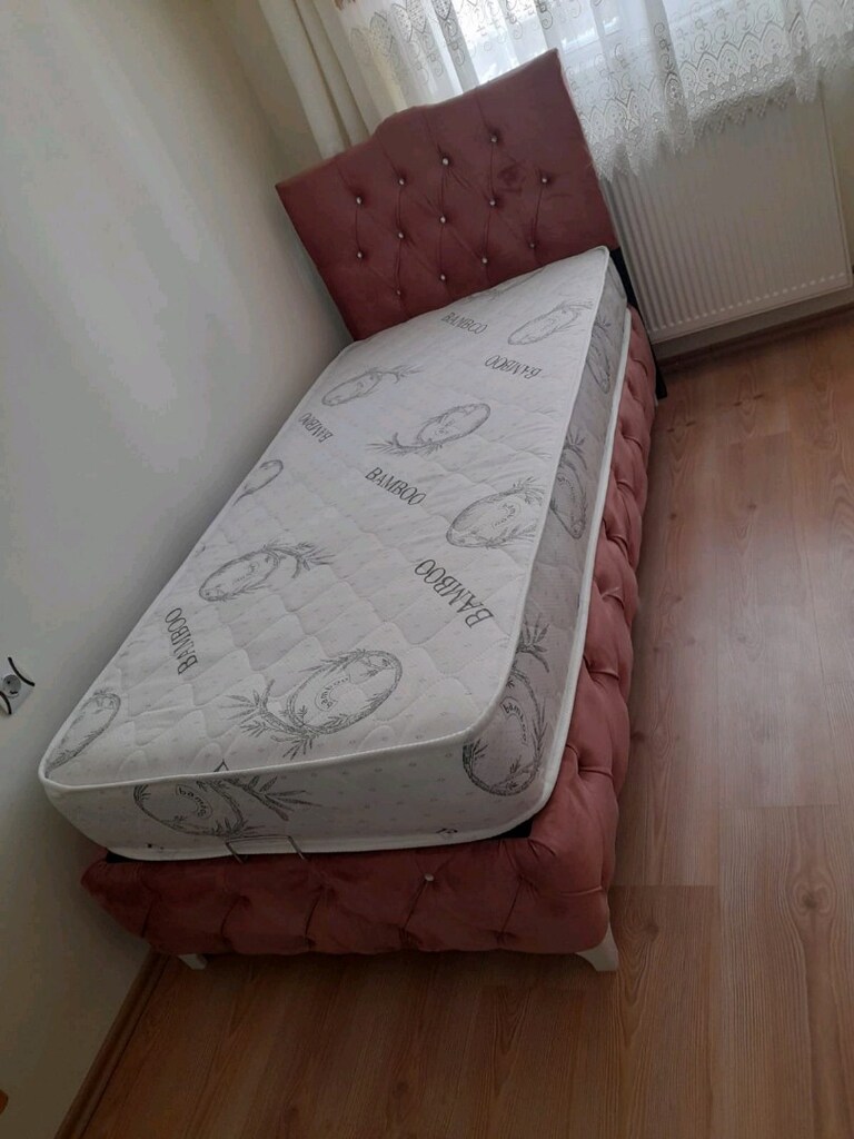 tek kişilik yatak baza başlık 3lü set - 2