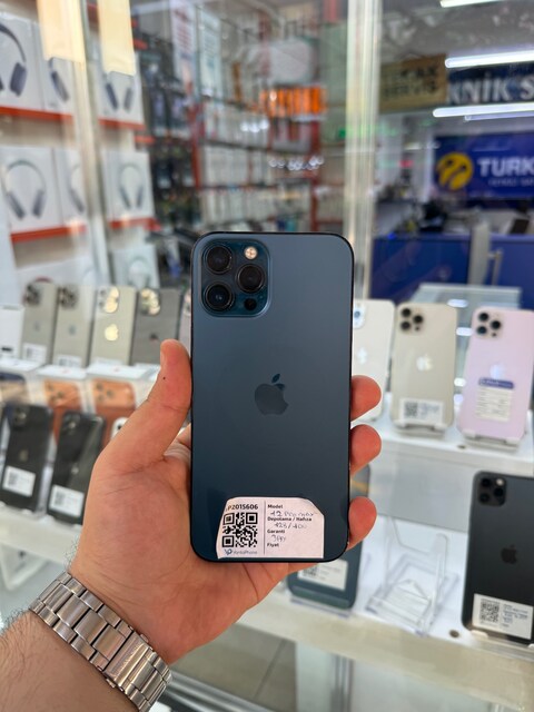 -UHUT ELEKTRONİK-İPHONE 12 PRO MAX 128GB PİL%100 MAVİ TR!