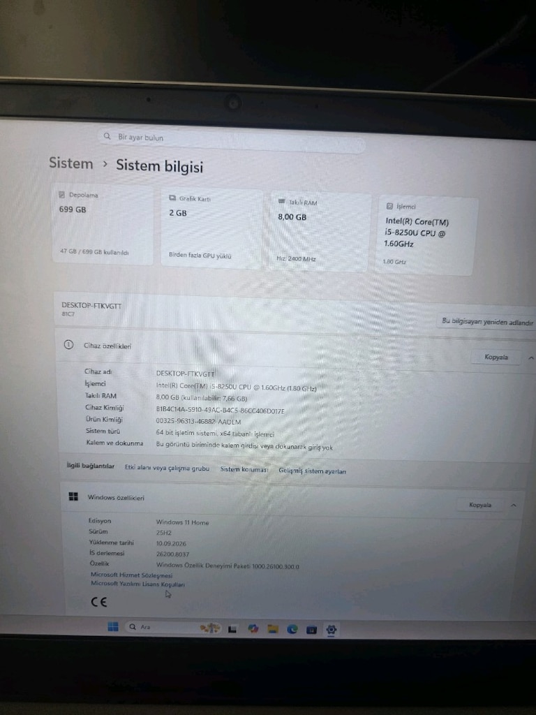 i5 8. nesil ekran kartli laptop - 5
