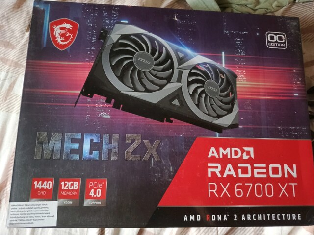 MSI RX 6700 XT OC 12GB + 24 ay resmi türkiye garanti