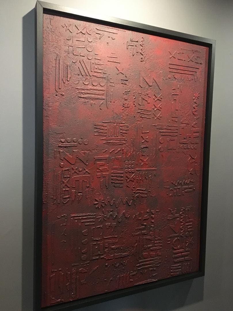 TABLO EL İŞÇİLİĞİ DOKULU KABARTMALI TEKNİK 70x100 - 5