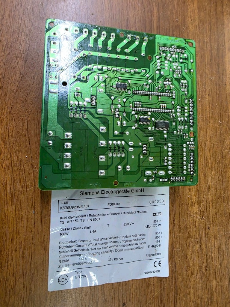 Siemens KS70U920NE / 01 Buzdolabı Elektronik Ana Kart - Orijinal Çıkma - 3