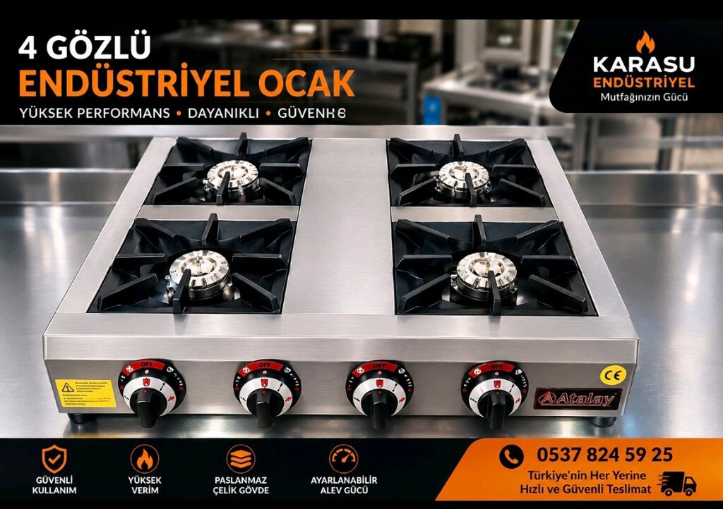 dörtlü set üstü ocak CE belgeli 2 garantili 0 ürün