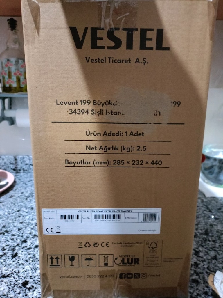 VESTEL RUSTİK BEYAZ FİLTRE KAHVE MAKİNESİ NOT: SIFIR ÜRÜNDÜR - 8