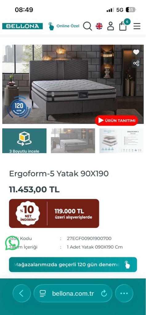 Bellona tek kişilik yatak - 6