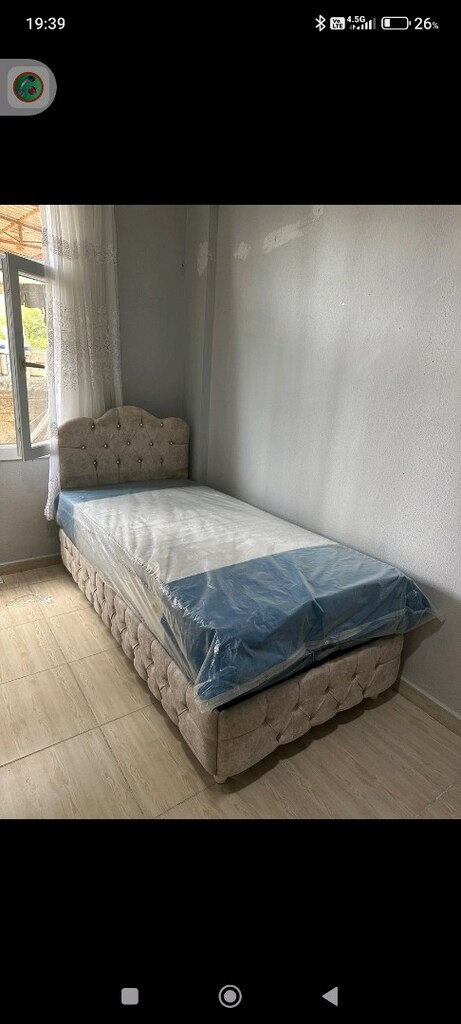 90//190 cm'lik baza Başlık yatak takım sandıklı baza - 10