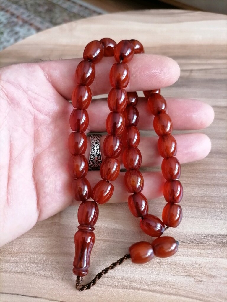 Sıkma Kehribar Tesbih - 3