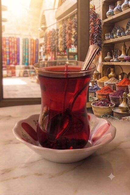 Dekoratif Mum Çay Bardağı