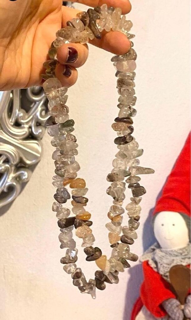 Kristal Kuvars Doğaltaş Kolye - 14