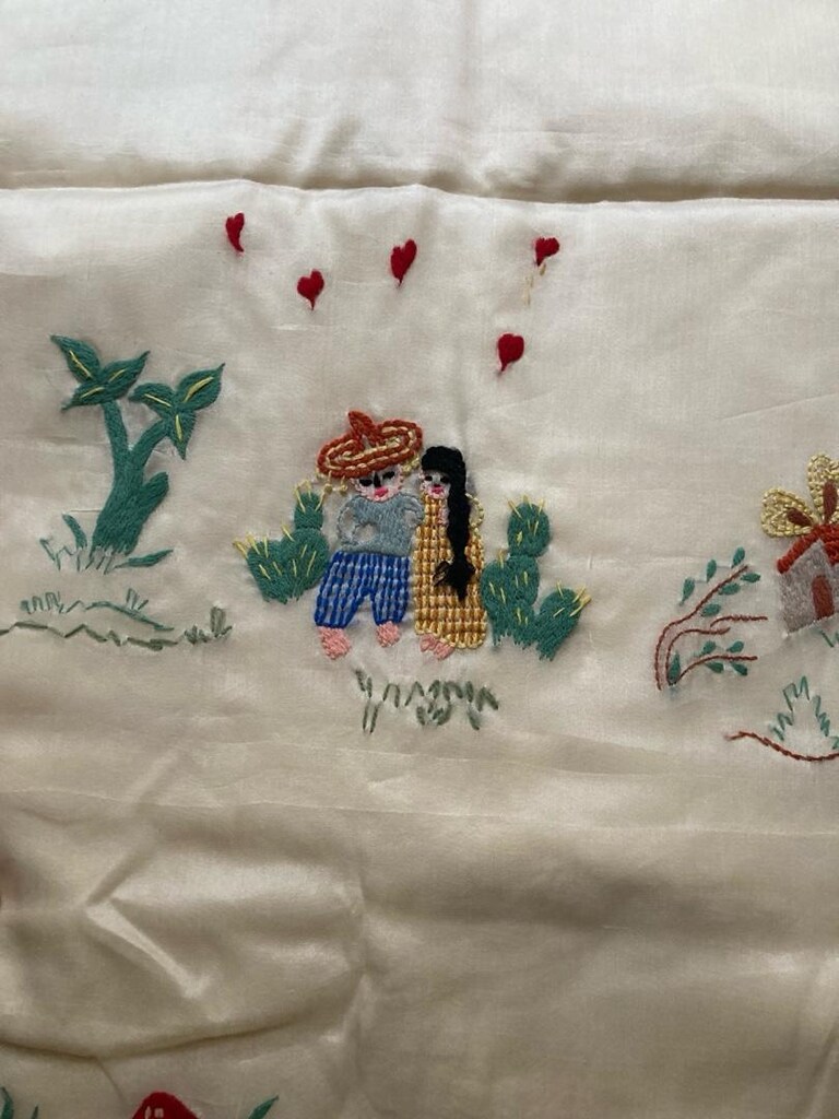 Antika bebek beşiği örtüsü ve yastık kılıfı - 5