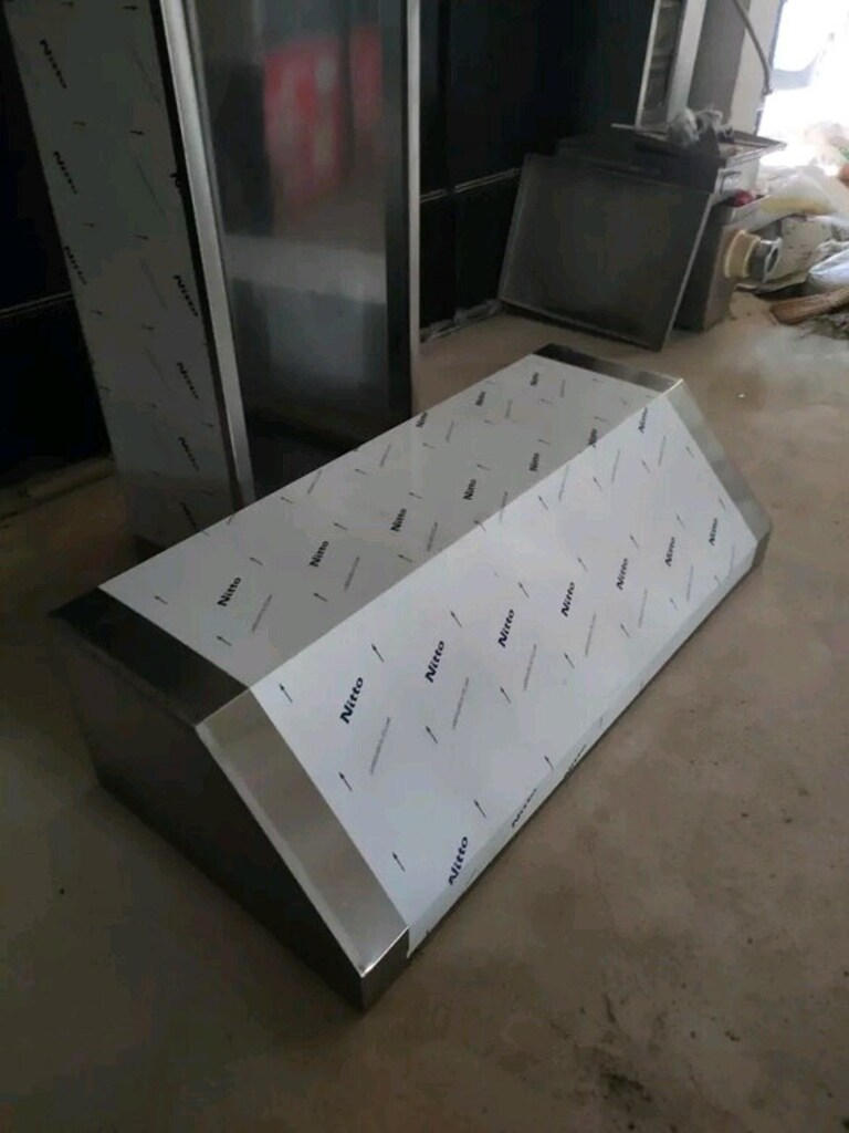 krom davlumbaz tezgah endüstriyel havalandırma baca çelik aspiratörü - 7