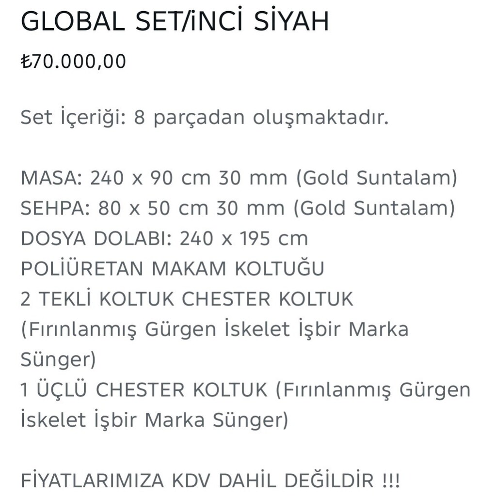 FIRSAT ÜRÜNÜ 8 PARÇA GLOBAL OFİS TAKIMI - 5