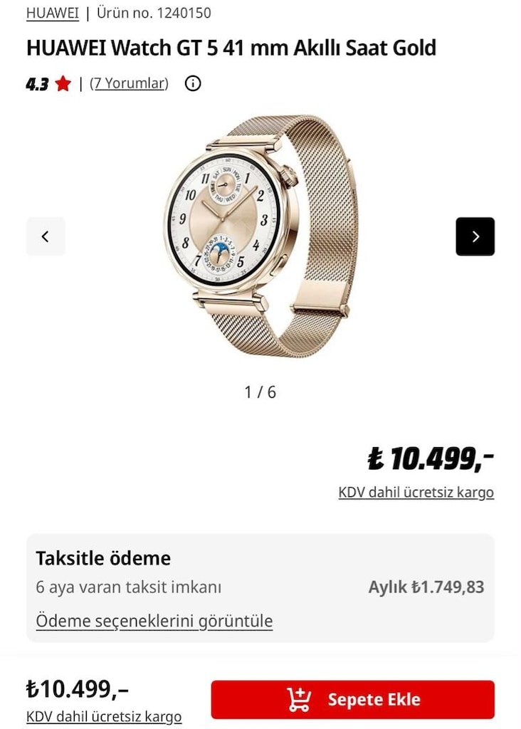 Huawei Watch GT 5 Kadın Akıllı Saat | Kutulu - 4