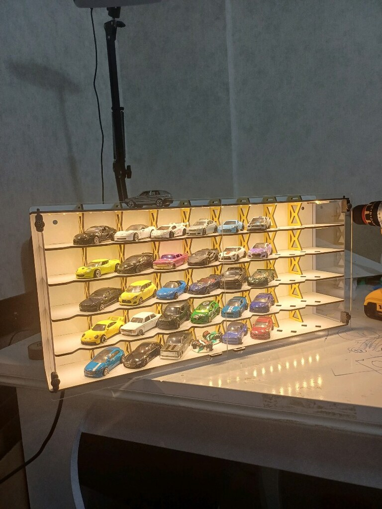 hot Wheels 40+9 araç kapasiteli ambiyanslı raf asılabilir 3 mm medefe - 4