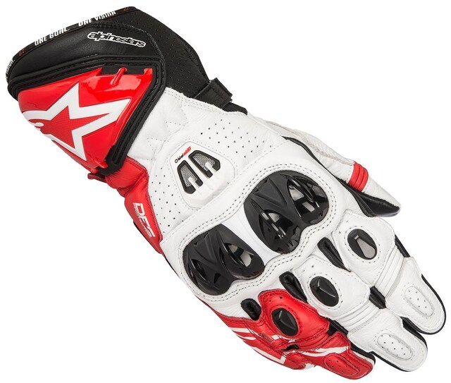 Alpinestars R2 kırmızı beyaz deri eldiven sıfır