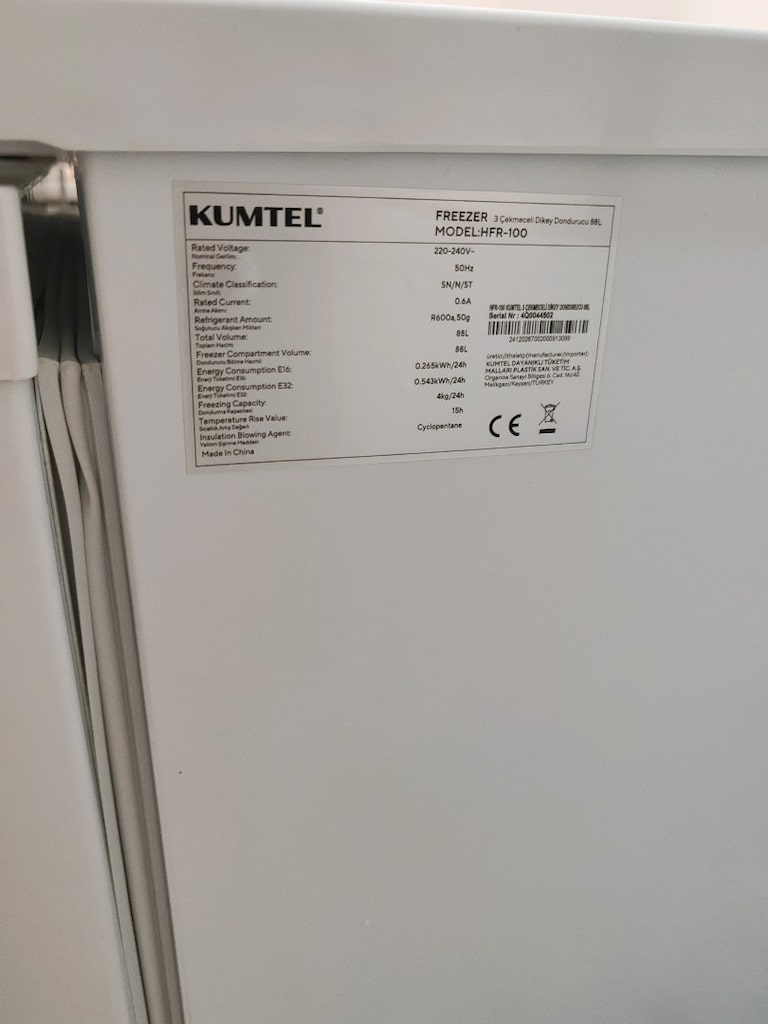 Kumtel derin dondurucu - 2