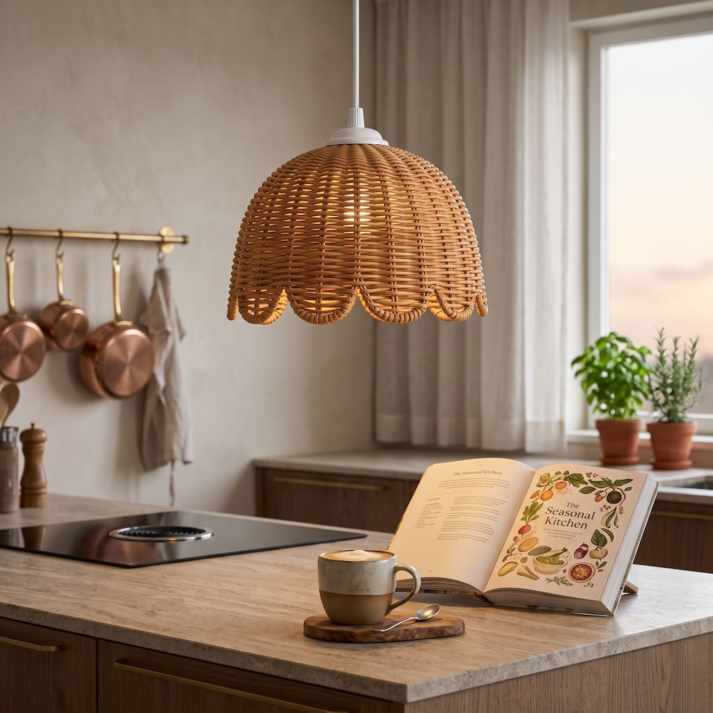TULIPABIG Lale Formlu Rattan Sarkıt Avize – Sıfır - 6
