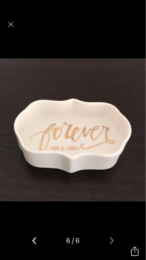 Linens yüzük tabağı, Forever Mr&Mrs - 5