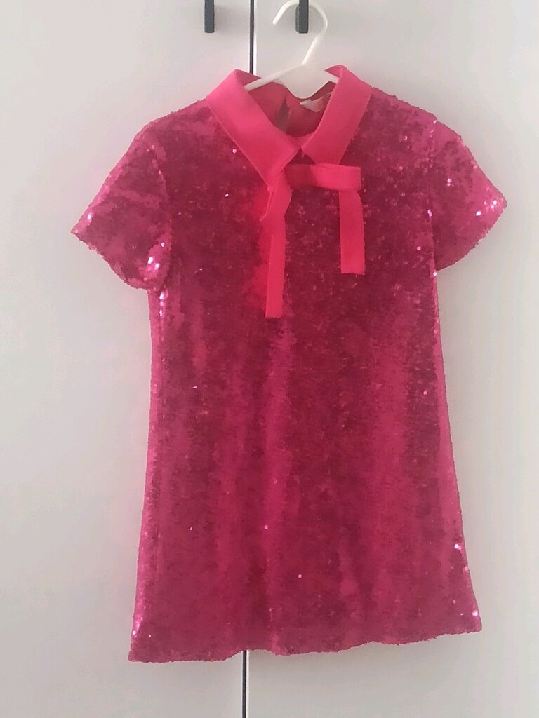pul payetli kız çocuk elbise - 5