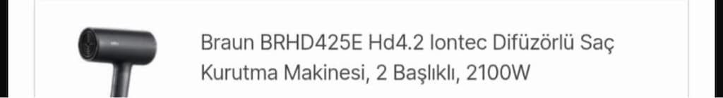BRAUN DİFİZÖRLÜ IONTEC SAÇ KURUTMA MAKİNESİ - 4