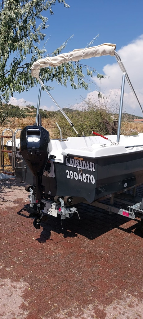 2024 Model, özel üretim fiber tekne+motor+galvaniz uzakyol römork seti - 5