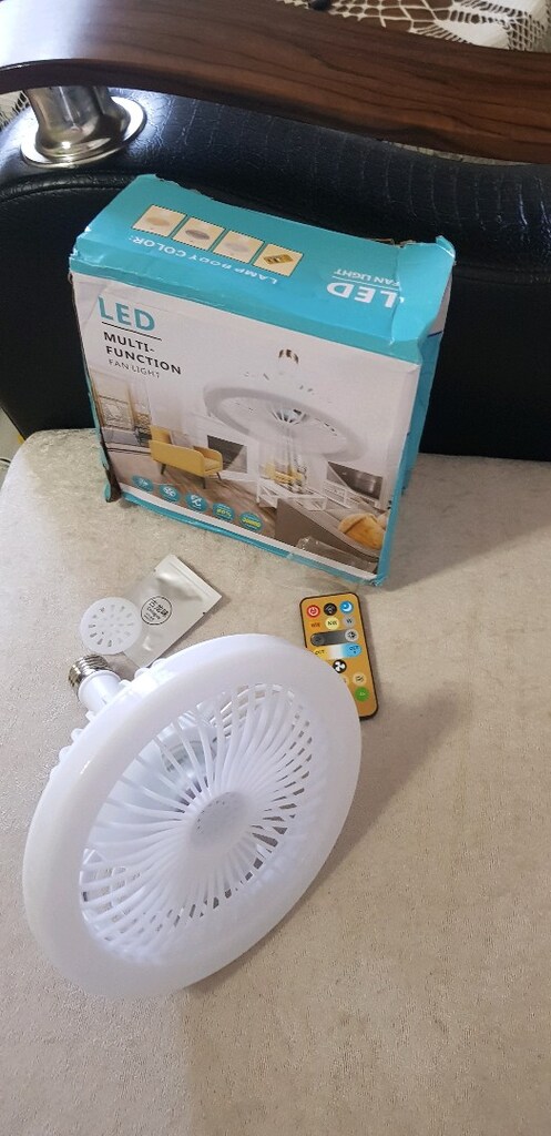 Çok fonksiyonlu tavan vantilatör led ışık hem renk seçeneği sıfır kuma - 2