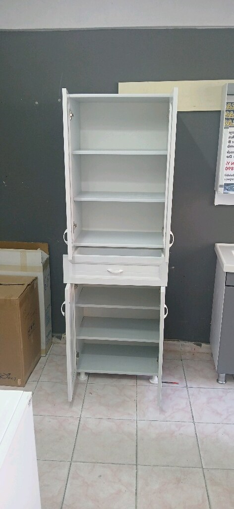 Banyo dolabı pvc sifir ürün raflj dolap Plastik - 3