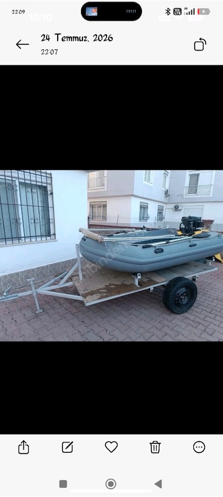 Temiz Kullanılmış Bot + Tomking RV170 Motor + Römork (Takım Halinde) - 10