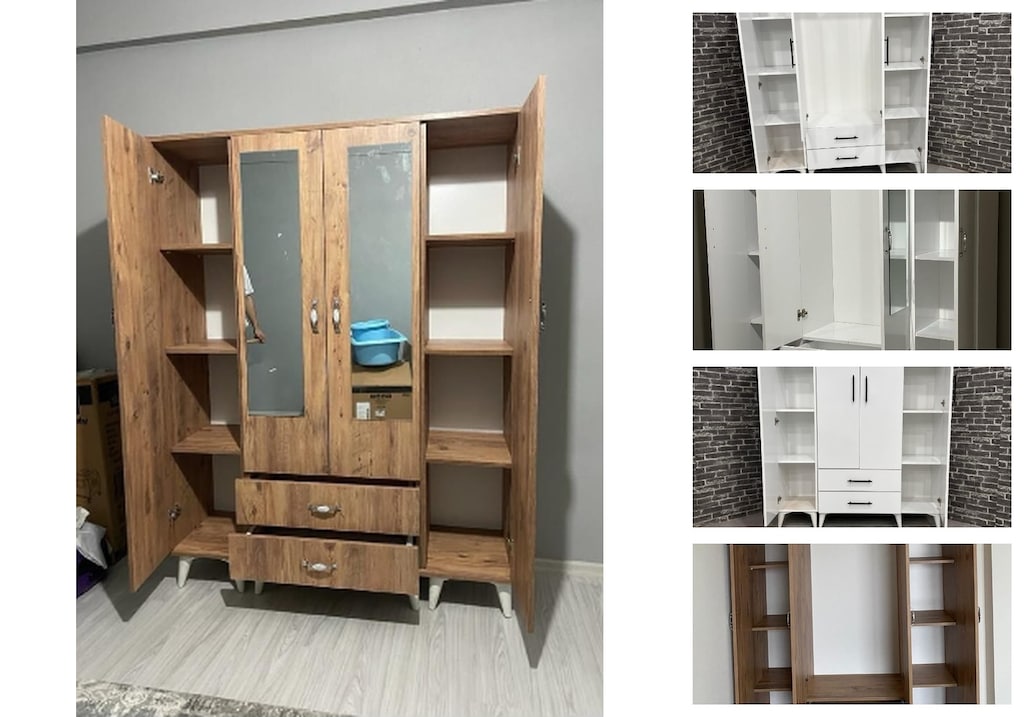 4 kapaklı elbise dolabı kclcjlczkw - 3