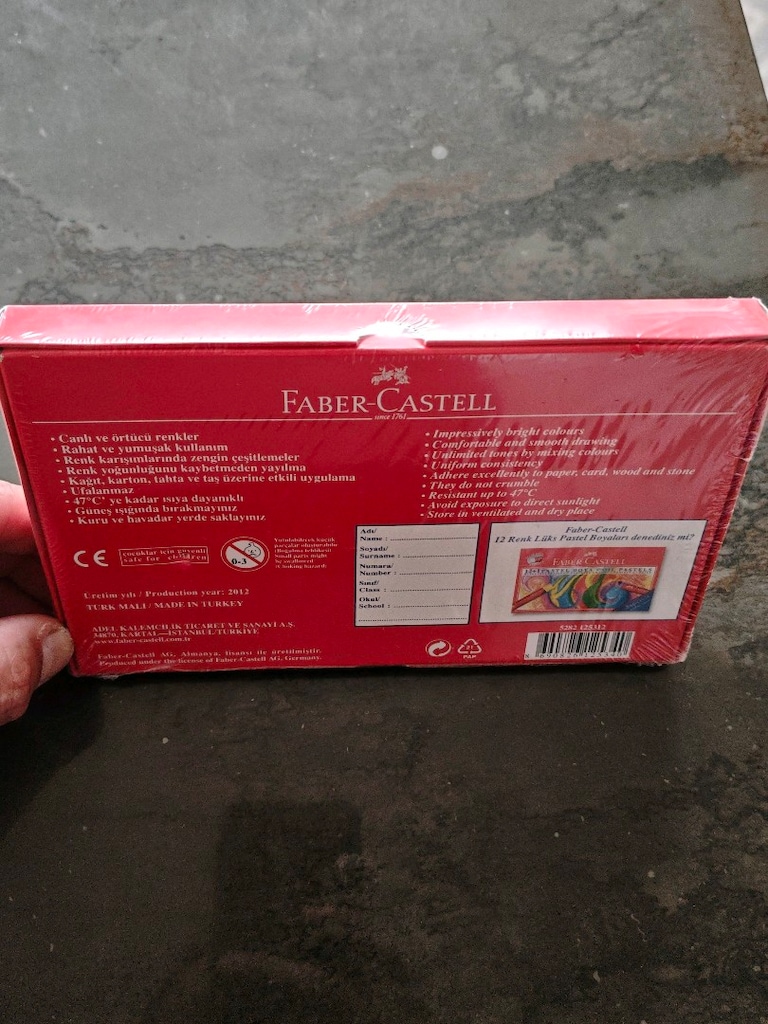 faber Castell pastel boya 12li+ keçeli kalem12 li - 2