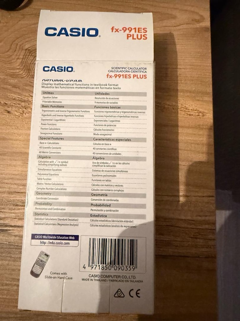 Casio fx-991ES PLUS 417 Fonksiyon – Kutulu, Kılavuzlu - 6