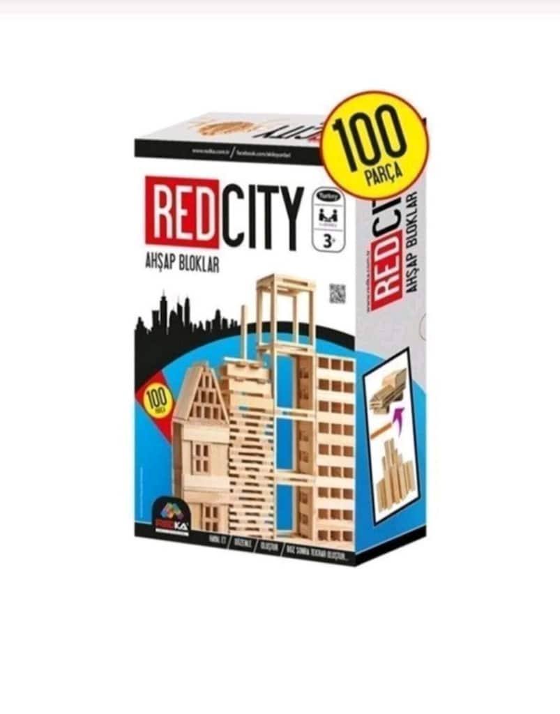 Redka Red City Ahşap Bloklaklar 2 Adet - 2