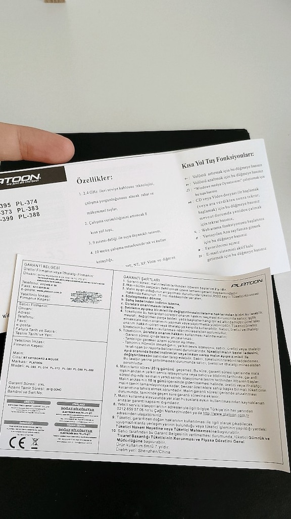Bluetooth Klavye Mouse Seti -Platoon PL-388 - 7