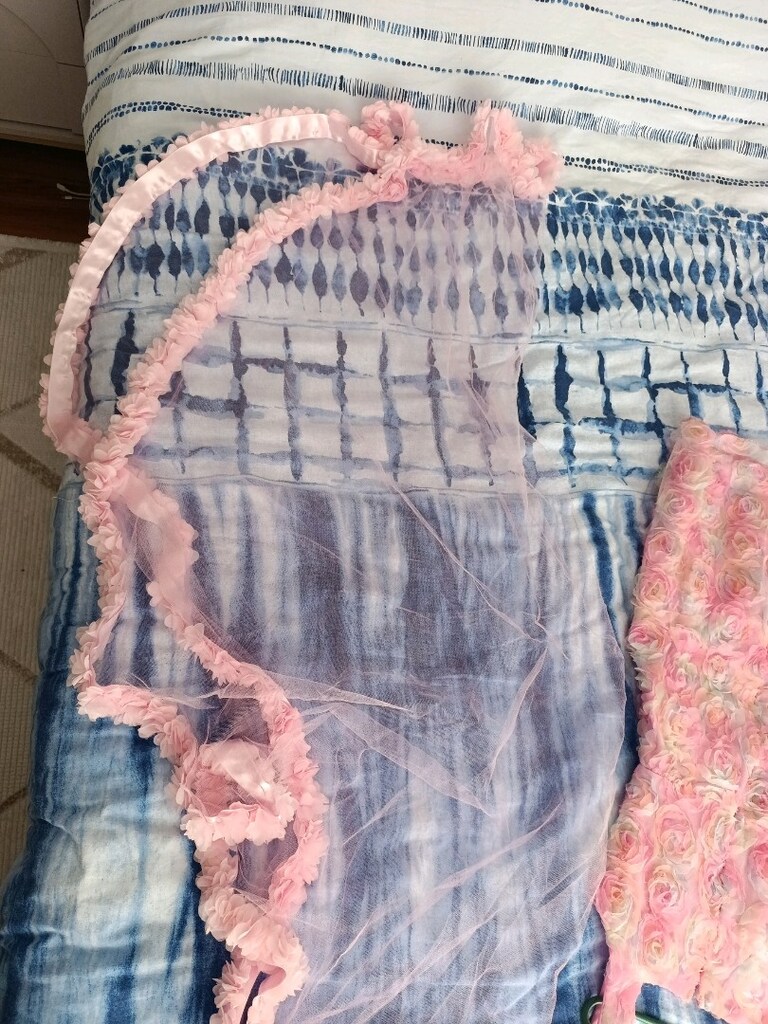 pembe gül detaylı duvak - 2