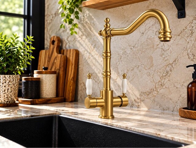 ELSA ARTRG01 Mat Gold 3 Girişli Arıtıcı Rustik Mutfak Bataryası | Sıfı
