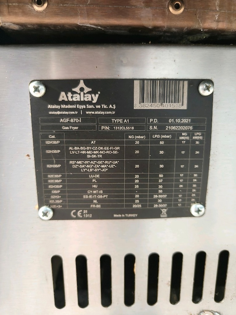 doğalgazlı fritöz Atalay fritöz - 13