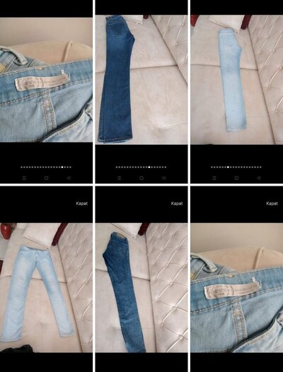 bershka marka kot pantolon ikisi 150 tl