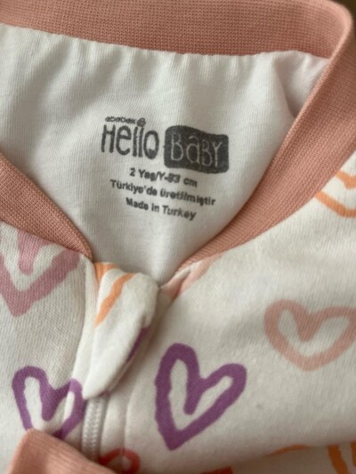 pembe hellı baby uyku tulumu
