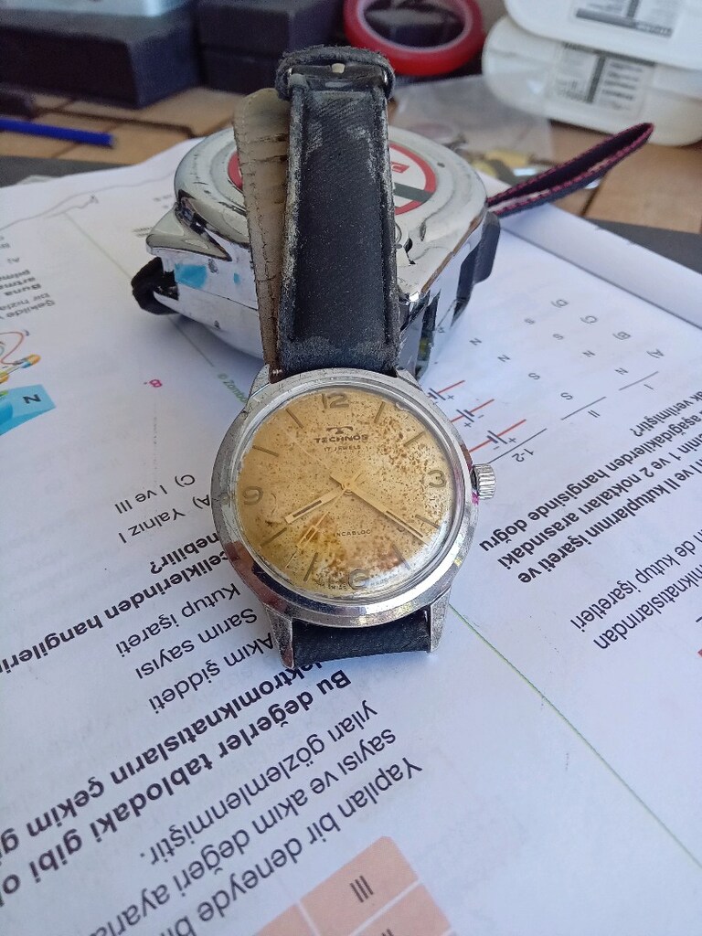 1966 imalı TECHNOS KURMALI KOL SAATİ - 4